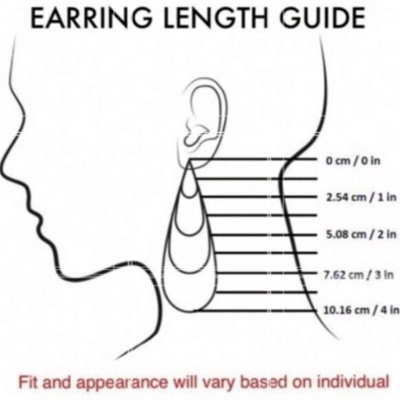 New FP Floral Silver Earrings with Orange Accents - Picture 5 of 6